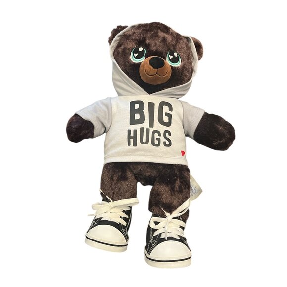 BUILD A BEAR Plush Brown Bear Big Hugs Hoody High Top Shoes 17" - Picture 1 of 9